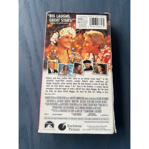 Runaway Bride Julia Roberts RomCom Movie Vintage 1999 VHS Tape Pre-Loved - Picture 2 of 4